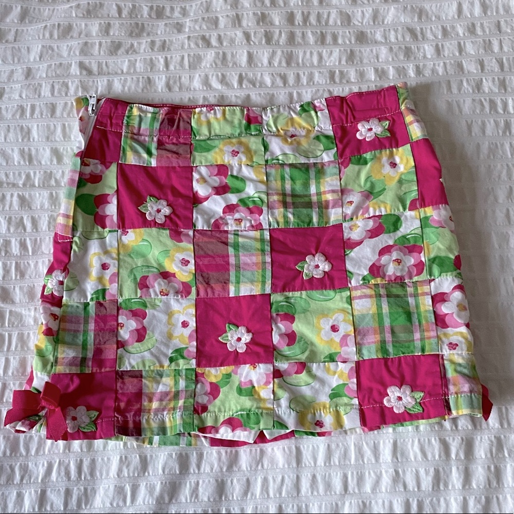 Gymboree patchwork floral skort